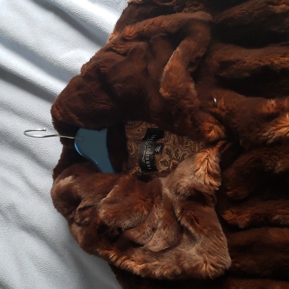 Fabulous Furs Donna Salyers faux mink coat EUC XL - Picture 9 of 10